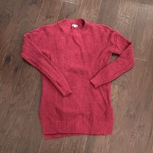 BP Red Ribbed Knit Sweater